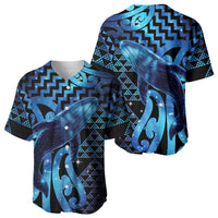 Humpback Whale Matariki New Zealand Baseball Jersey NZ Maori Paikea Poutama Luxury Blue LT14 - Polynesian Pride