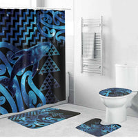 Humpback Whale Matariki New Zealand Bathroom Set NZ Maori Paikea Poutama Luxury Blue