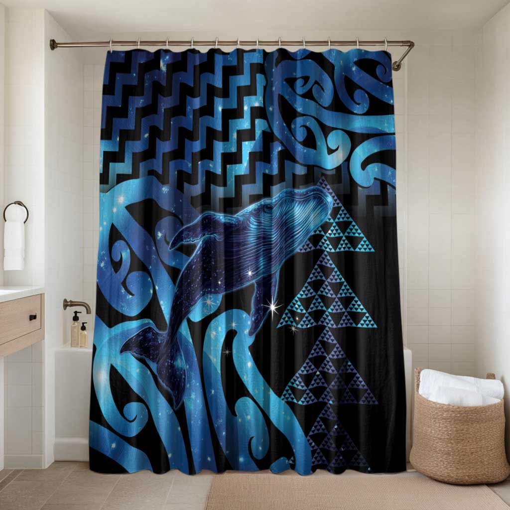 Humpback Whale Matariki New Zealand Bathroom Set NZ Maori Paikea Poutama Luxury Blue