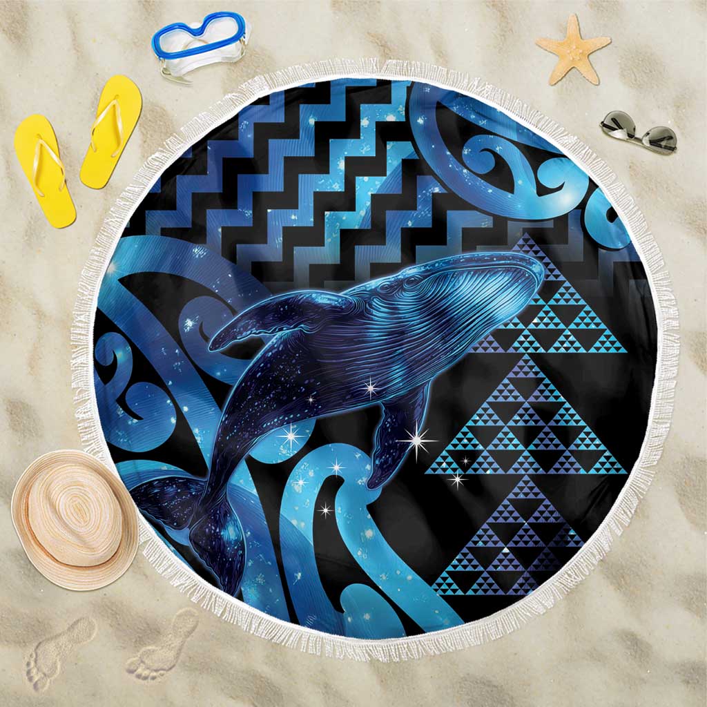 Humpback Whale Matariki New Zealand Beach Blanket NZ Maori Paikea Poutama Luxury Blue
