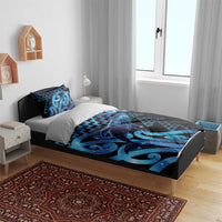 Humpback Whale Matariki New Zealand Bedding Set NZ Maori Paikea Poutama Luxury Blue