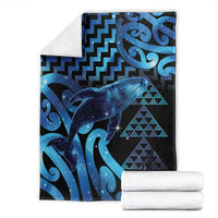 Humpback Whale Matariki New Zealand Blanket NZ Maori Paikea Poutama Luxury Blue