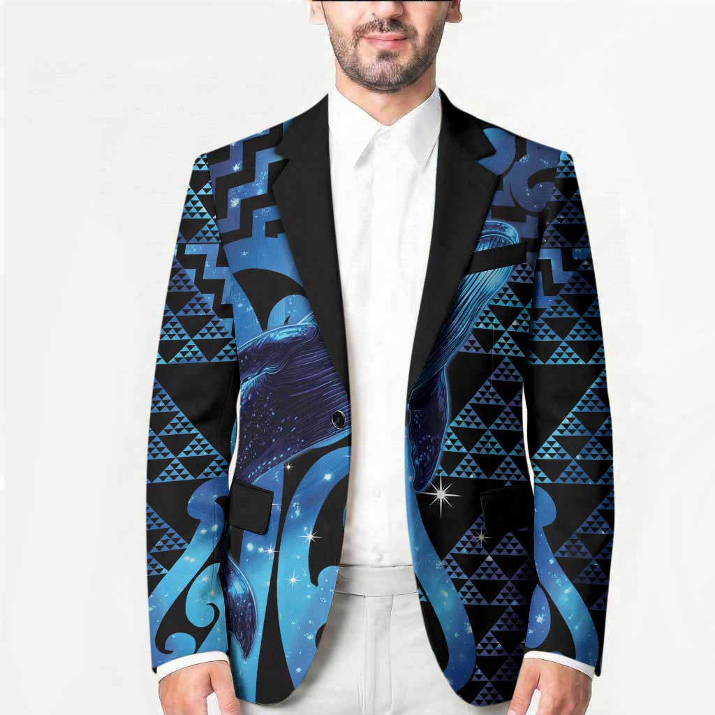Humpback Whale Matariki New Zealand Blazer NZ Maori Paikea Poutama Luxury Blue