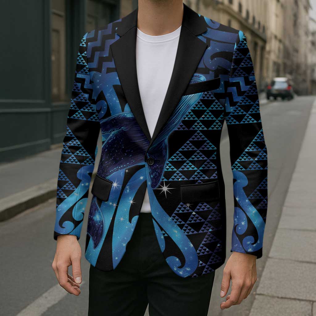 Humpback Whale Matariki New Zealand Blazer NZ Maori Paikea Poutama Luxury Blue