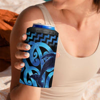 Humpback Whale Matariki New Zealand 4 in 1 Can Cooler Tumbler NZ Maori Paikea Poutama Luxury Blue