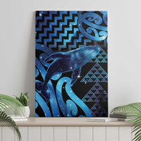 Humpback Whale Matariki New Zealand Canvas Wall Art NZ Maori Paikea Poutama Luxury Blue LT14 - Polynesian Pride