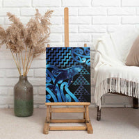 Humpback Whale Matariki New Zealand Canvas Wall Art NZ Maori Paikea Poutama Luxury Blue LT14 - Polynesian Pride