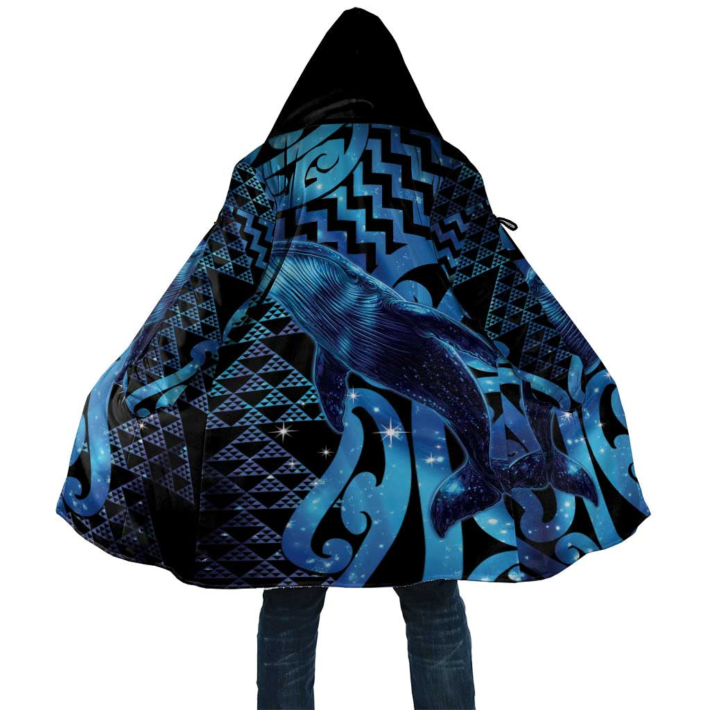 Humpback Whale Matariki New Zealand Cloak NZ Maori Paikea Poutama Luxury Blue LT14 Unisex Blue - Polynesian Pride