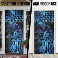 Humpback Whale Matariki New Zealand Door Cover NZ Maori Paikea Poutama Luxury Blue LT14 - Polynesian Pride