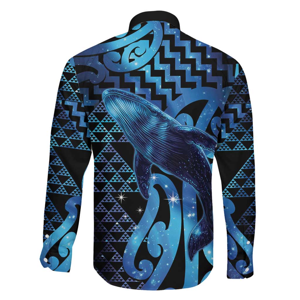 Humpback Whale Matariki New Zealand Family Matching Off Shoulder Maxi Dress and Hawaiian Shirt NZ Maori Paikea Poutama Luxury Blue LT14 - Polynesian Pride
