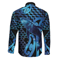 Humpback Whale Matariki New Zealand Family Matching Summer Maxi Dress and Hawaiian Shirt NZ Maori Paikea Poutama Luxury Blue LT14 - Polynesian Pride