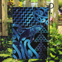 Humpback Whale Matariki New Zealand Garden Flag NZ Maori Paikea Poutama Luxury Blue LT14 Garden Flag Blue - Polynesian Pride