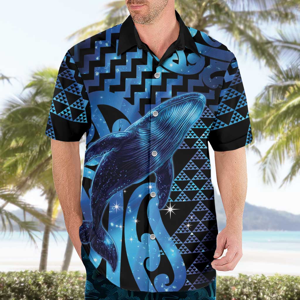Humpback Whale Matariki New Zealand Hawaiian Shirt NZ Maori Paikea Poutama Luxury Blue LT14 - Polynesian Pride