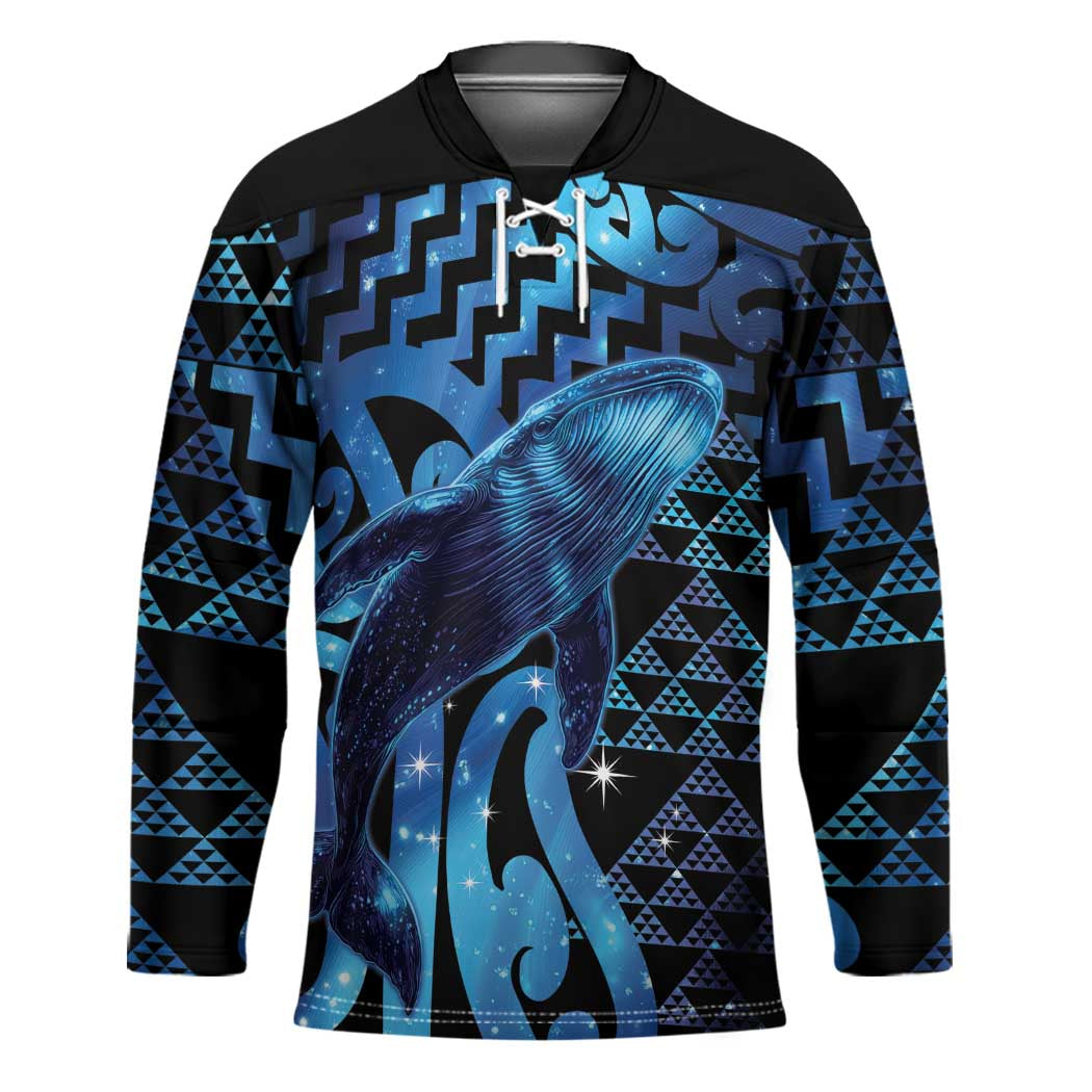 Humpback Whale Matariki New Zealand Hockey Jersey NZ Maori Paikea Poutama Luxury Blue
