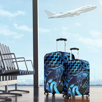Humpback Whale Matariki New Zealand Luggage Cover NZ Maori Paikea Poutama Luxury Blue LT14 - Polynesian Pride
