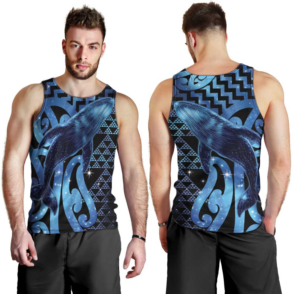 Humpback Whale Matariki New Zealand Men Tank Top NZ Maori Paikea Poutama Luxury Blue LT14 - Polynesian Pride