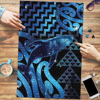 Humpback Whale Matariki New Zealand Puzzle NZ Maori Paikea Poutama Luxury Blue