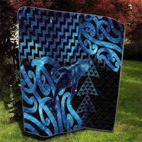Humpback Whale Matariki New Zealand Quilt NZ Maori Paikea Poutama Luxury Blue LT14 - Polynesian Pride