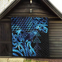 Humpback Whale Matariki New Zealand Quilt NZ Maori Paikea Poutama Luxury Blue LT14 - Polynesian Pride