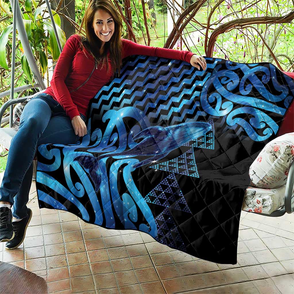 Humpback Whale Matariki New Zealand Quilt NZ Maori Paikea Poutama Luxury Blue LT14 - Polynesian Pride