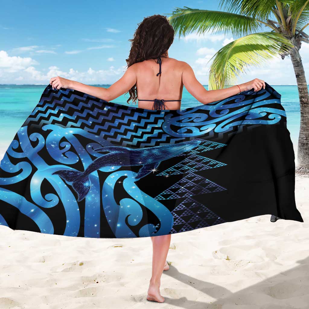 Humpback Whale Matariki New Zealand Sarong NZ Maori Paikea Poutama Luxury Blue LT14 - Polynesian Pride