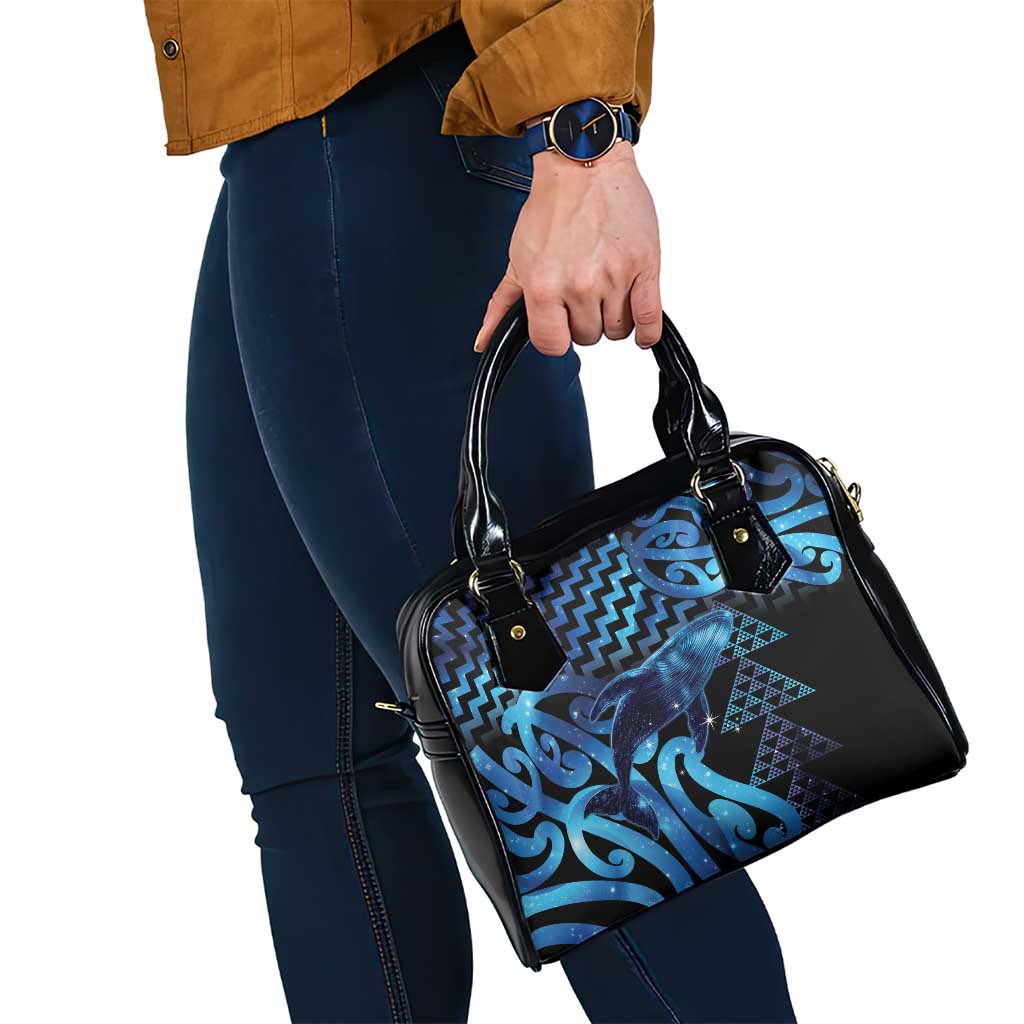 Humpback Whale Matariki New Zealand Shoulder Handbag NZ Maori Paikea Poutama Luxury Blue LT14 - Polynesian Pride