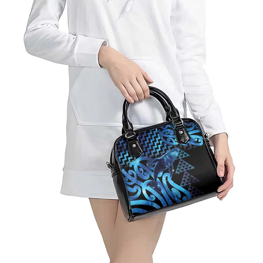 Humpback Whale Matariki New Zealand Shoulder Handbag NZ Maori Paikea Poutama Luxury Blue LT14 - Polynesian Pride
