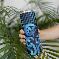 Humpback Whale Matariki New Zealand Skinny Tumbler NZ Maori Paikea Poutama Luxury Blue LT14 - Polynesian Pride