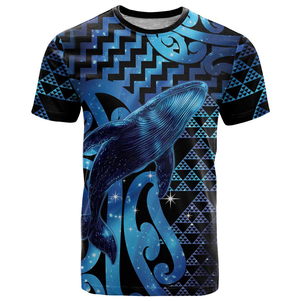 Humpback Whale Matariki New Zealand T Shirt NZ Maori Paikea Poutama Luxury Blue