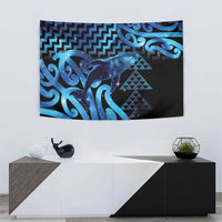Humpback Whale Matariki New Zealand Tapestry NZ Maori Paikea Poutama Luxury Blue LT14 - Polynesian Pride