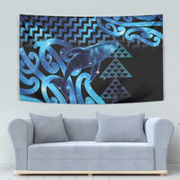 Humpback Whale Matariki New Zealand Tapestry NZ Maori Paikea Poutama Luxury Blue LT14 - Polynesian Pride