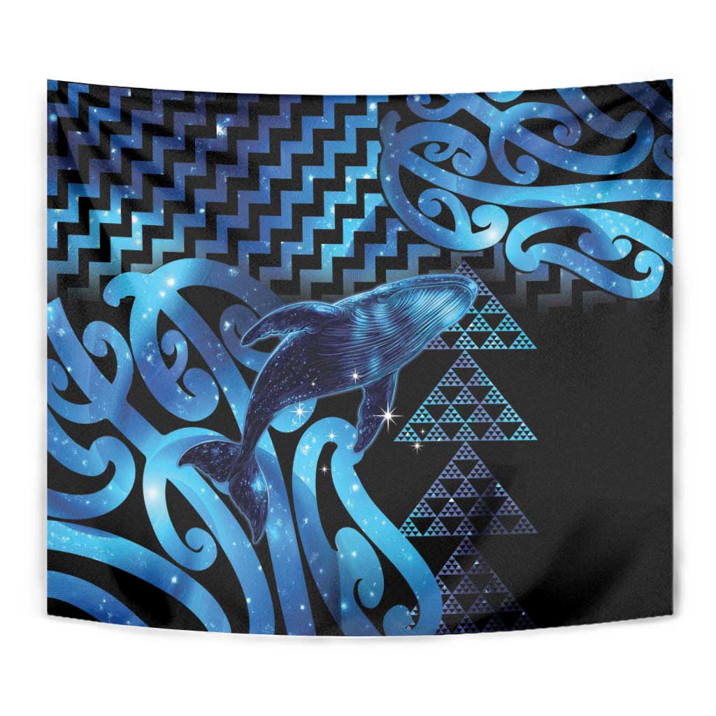 Humpback Whale Matariki New Zealand Tapestry NZ Maori Paikea Poutama Luxury Blue LT14 - Polynesian Pride