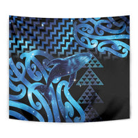 Humpback Whale Matariki New Zealand Tapestry NZ Maori Paikea Poutama Luxury Blue LT14 - Polynesian Pride