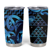 Humpback Whale Matariki New Zealand Tumbler Cup NZ Maori Paikea Poutama Luxury Blue LT14 Blue - Polynesian Pride
