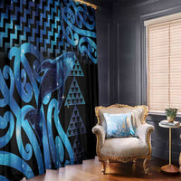 Humpback Whale Matariki New Zealand Window Curtain NZ Maori Paikea Poutama Luxury Blue LT14 - Polynesian Pride