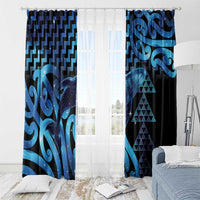 Humpback Whale Matariki New Zealand Window Curtain NZ Maori Paikea Poutama Luxury Blue LT14 - Polynesian Pride