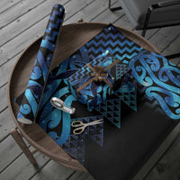 Humpback Whale Matariki New Zealand Wrapping Paper NZ Maori Paikea Poutama Luxury Blue LT14 - Polynesian Pride