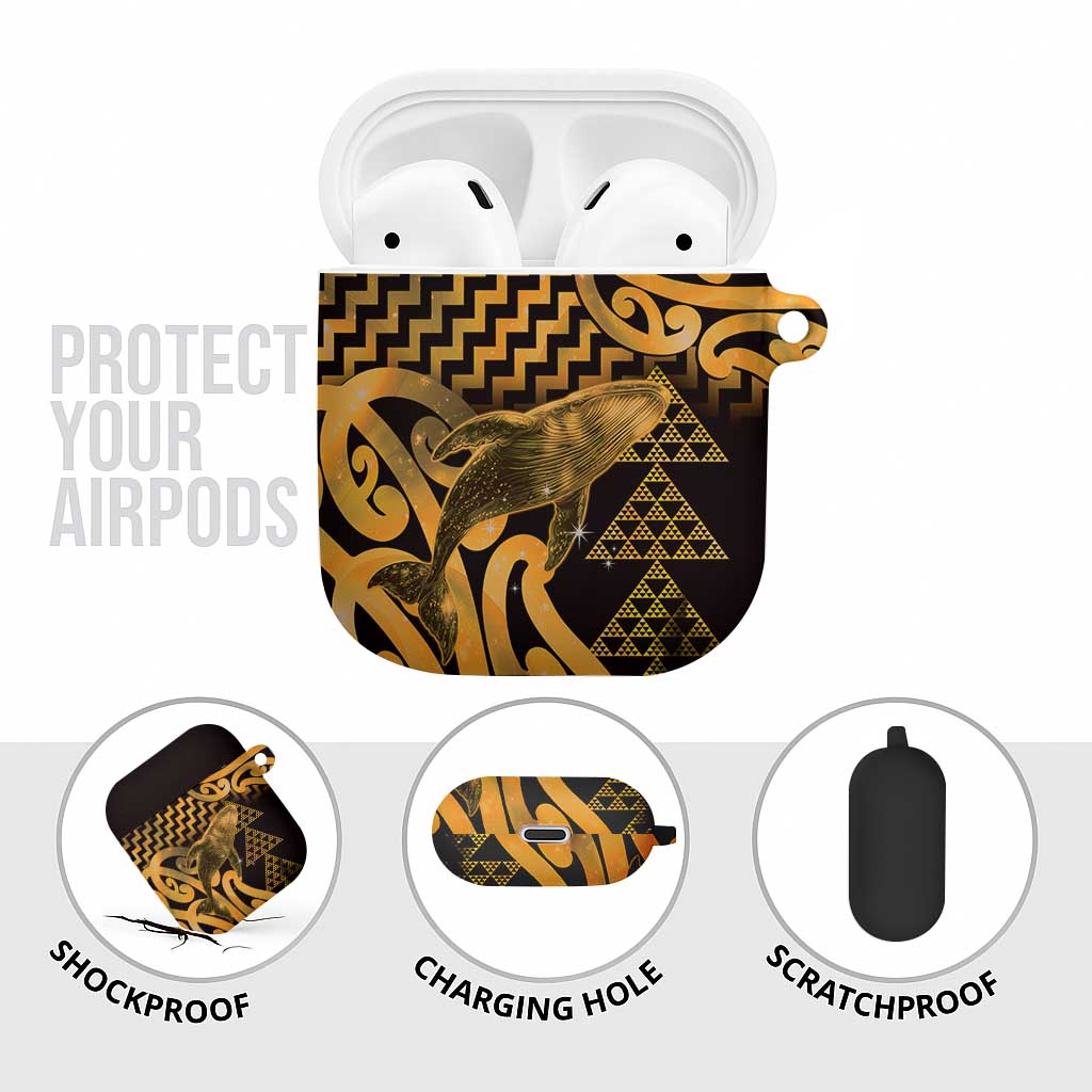 Humpback Whale Matariki New Zealand AirPods Case NZ Maori Paikea Poutama Luxury Gold LT14 - Polynesian Pride