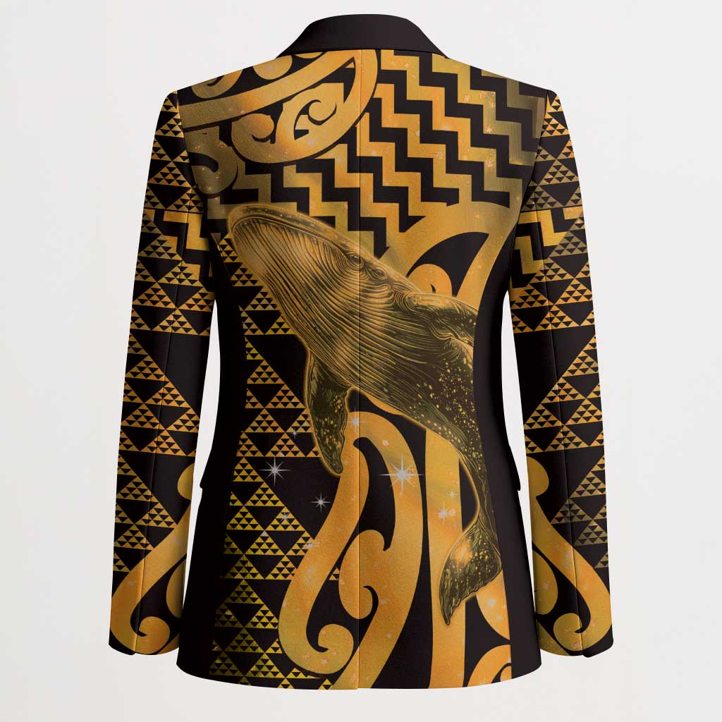 Humpback Whale Matariki New Zealand Blazer NZ Maori Paikea Poutama Luxury Gold LT14 - Polynesian Pride