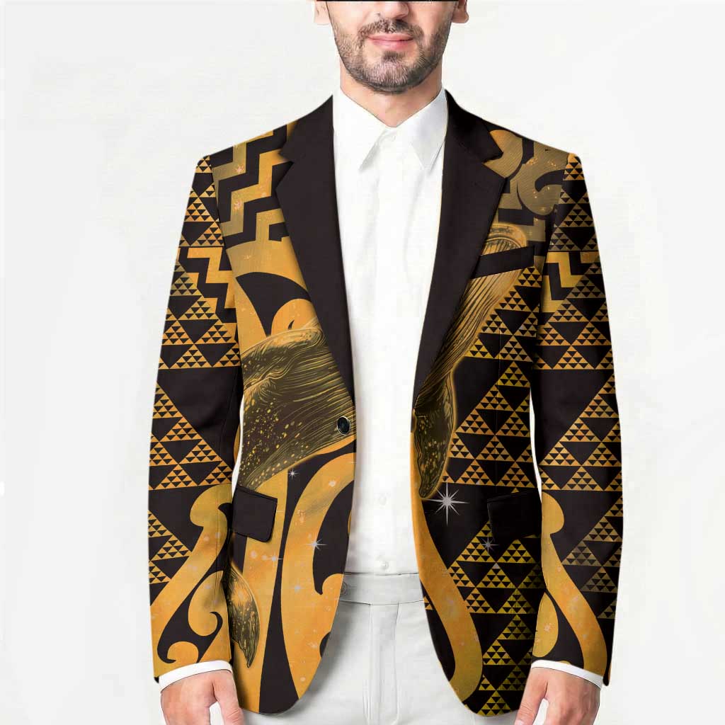 Humpback Whale Matariki New Zealand Blazer NZ Maori Paikea Poutama Luxury Gold LT14 - Polynesian Pride