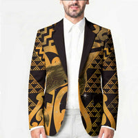 Humpback Whale Matariki New Zealand Blazer NZ Maori Paikea Poutama Luxury Gold LT14 - Polynesian Pride