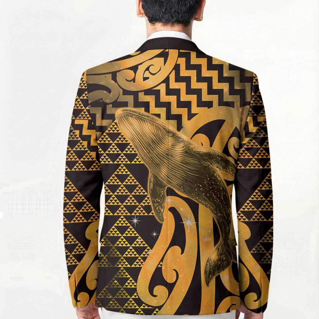 Humpback Whale Matariki New Zealand Blazer NZ Maori Paikea Poutama Luxury Gold LT14 - Polynesian Pride