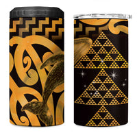 Humpback Whale Matariki New Zealand 4 in 1 Can Cooler Tumbler NZ Maori Paikea Poutama Luxury Gold