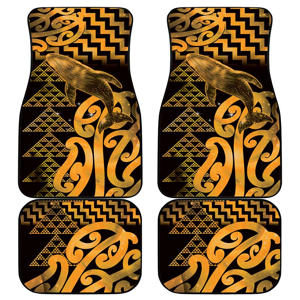 Humpback Whale Matariki New Zealand Car Mats NZ Maori Paikea Poutama Luxury Gold LT14 - Polynesian Pride