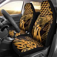 Humpback Whale Matariki New Zealand Car Seat Cover NZ Maori Paikea Poutama Luxury Gold