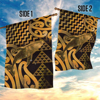 Humpback Whale Matariki New Zealand Garden Flag NZ Maori Paikea Poutama Luxury Gold LT14 - Polynesian Pride