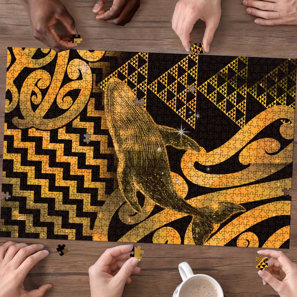 Humpback Whale Matariki New Zealand Puzzle NZ Maori Paikea Poutama Luxury Gold LT14 - Polynesian Pride