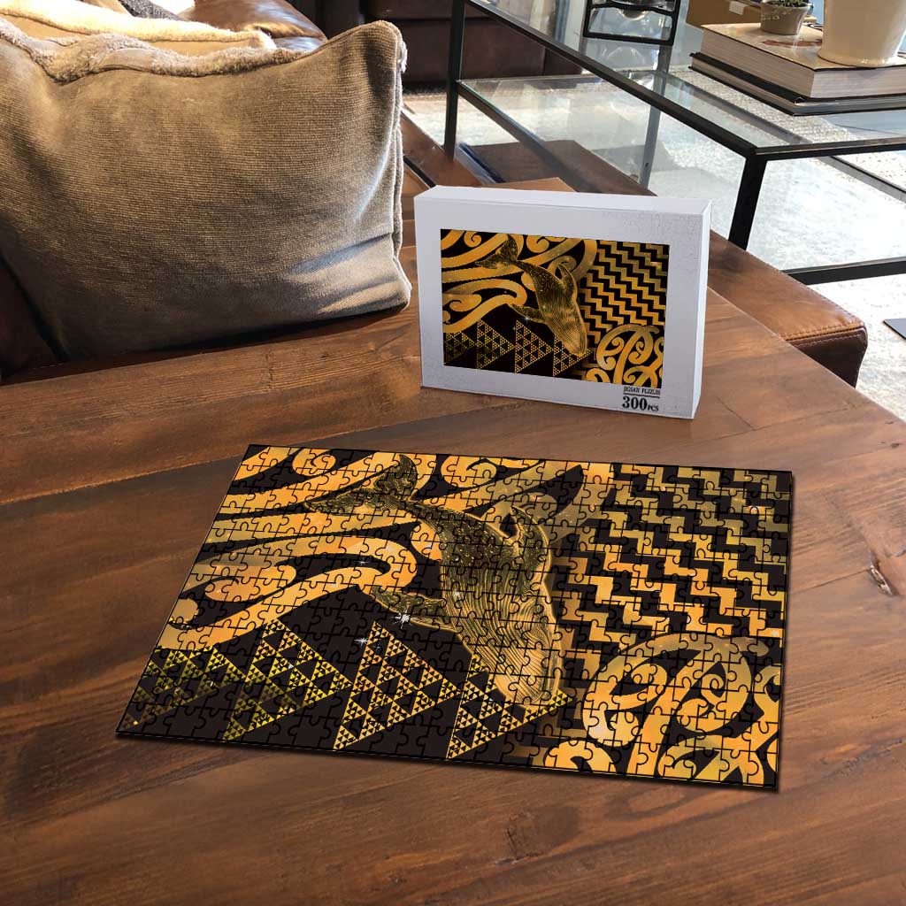 Humpback Whale Matariki New Zealand Puzzle NZ Maori Paikea Poutama Luxury Gold LT14 - Polynesian Pride