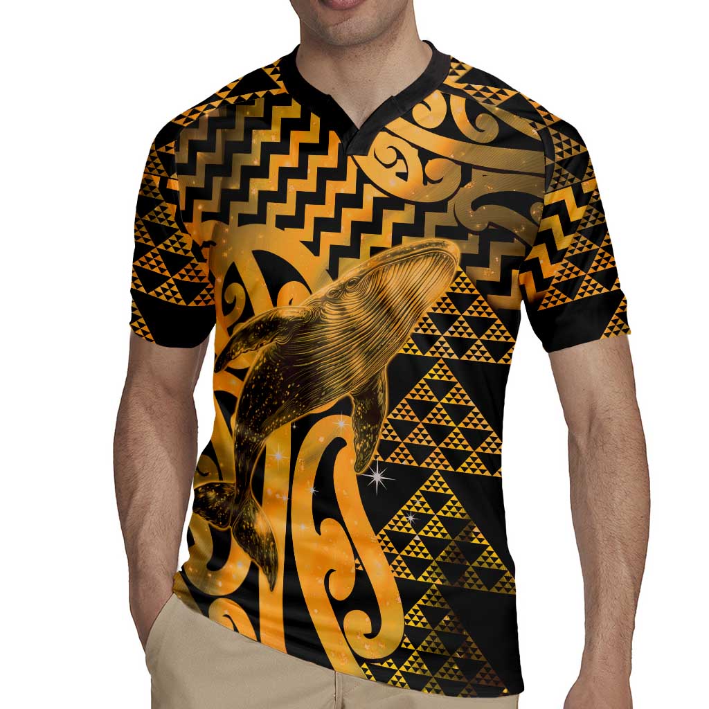 Humpback Whale Matariki New Zealand Rugby Jersey NZ Maori Paikea Poutama Luxury Gold LT14 - Polynesian Pride
