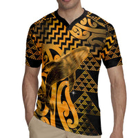 Humpback Whale Matariki New Zealand Rugby Jersey NZ Maori Paikea Poutama Luxury Gold LT14 - Polynesian Pride